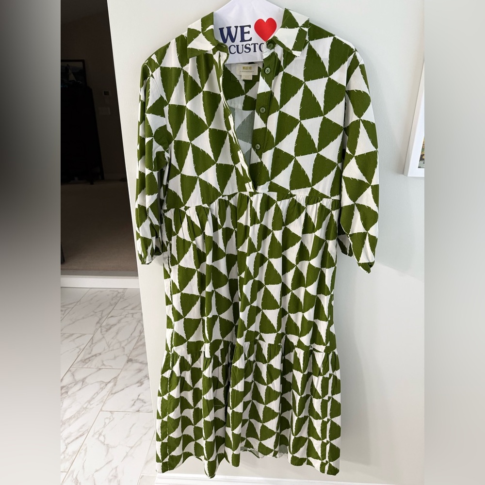 Anthropologie “Bettina” tiered shirt dress